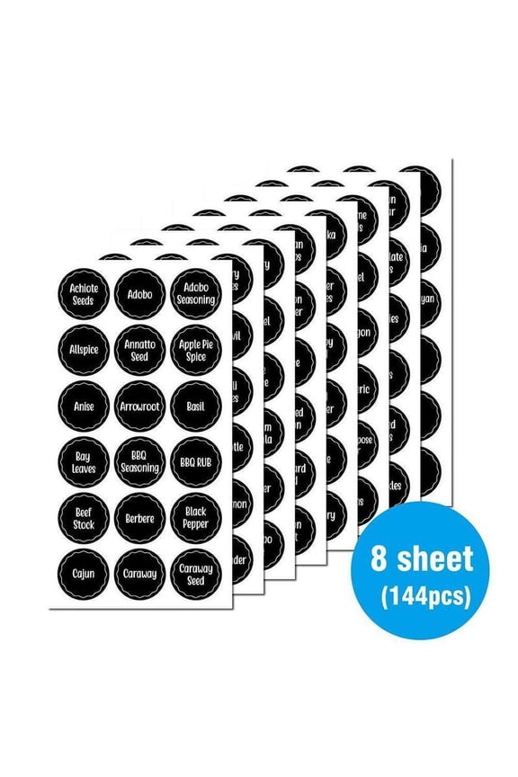 Spice Jar Labels And Pantry Stickers Household Marking Labels