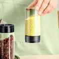 thumbnail image 1 of Spice Jar Seasoning Container, Standing Lid Kitchen Shaker with Spoon, Leak-proof Vertical Design for Salt Pepper Msg, Transparent Food Grade Plastic Storage Bottle, Topliu, 1 of 9