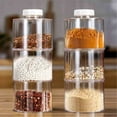 thumbnail image 1 of Spice Jar Set Stackable Tower | Transparent Shatterproof Storage Bottles for Seasonings, Dried Herbs, Tea | 6-Pack Space-Saving Kitchen Organizer, Easy Move, Ample Capacity, 1 of 9