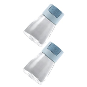 ifundom Glass Spice Jars Set of 2 with Press Lid, Kitchen Condiment Storage Containers for Seasoning and Herb Dispensers