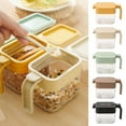 thumbnail image 1 of Spice Jars with Lids, 6-piece Set, Clear Plastic Containers with Removable Grid & 6 Spoons, Leakproof & Stackable for Organized Pantry Storage, Ideal for Kitchen Countertop Spice,Vsgery, 1 of 9