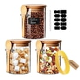 thumbnail image 1 of Spice Jars, Overnight Oats Containers with Airtight Lid and Spoon, Decorative Kitchen Canisters Set, Glass Storage Containers for Coffee, Tea, Sugar, Spice, Bath Salt, 18Oz/530ML (3PCS), 1 of 6