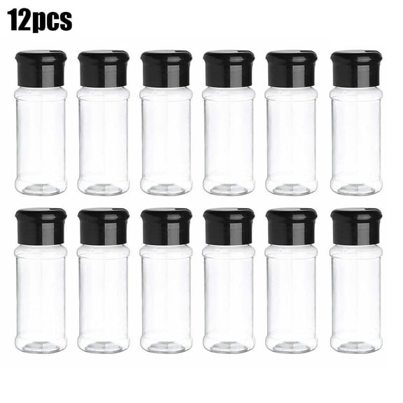 Spice Jars Set 12Pc Jars For Spices Salt And Pepper Shaker Seasoning Jar Transparent Cumin Powder Box Tool Kitchen Spice Tools