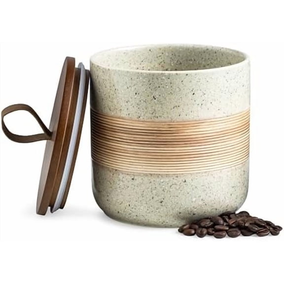 Spice Jars with Lid, Coffee Container Kitchen Food Storage Jars for Spice Sugar Tea Bag, Stackable Decorative Canisters for Countertop, 37 fl.oz