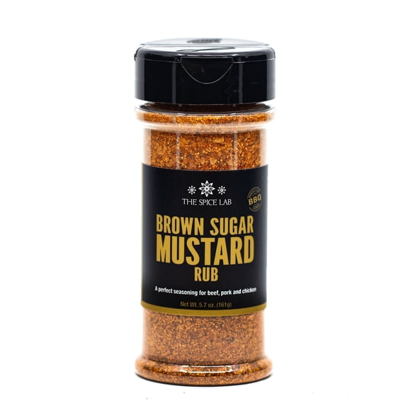 The Spice Lab Brown Sugar Mustard Rub  2021 Scovie Award Winner - All Purpose Pork Tenderloin & Steak Seasoning - 5.75 oz Shaker - Gluten Free & Non GMO Blend for Vegetables & Poultry - 7158