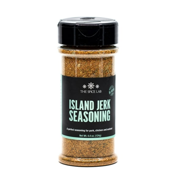 The Spice Lab Island Jerk Seasoning - All Purpose Jamaican Jerk Chicken Blend for Chicken Liver, Ground Pork & Seafood - 4 oz Shaker Jar - Kosher Vegan Chicken Seasoning - Caribbean Blend – 7054