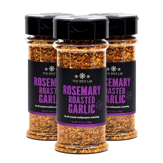 The Spice Lab Rosemary Roasted Garlic Seasoning - Gluten Free & Non GMO Italian Olive Oil Dipping Spices - All Natural Pizza Sauce & Poultry Seasoning - 5.1 oz Shaker Jar – 7602