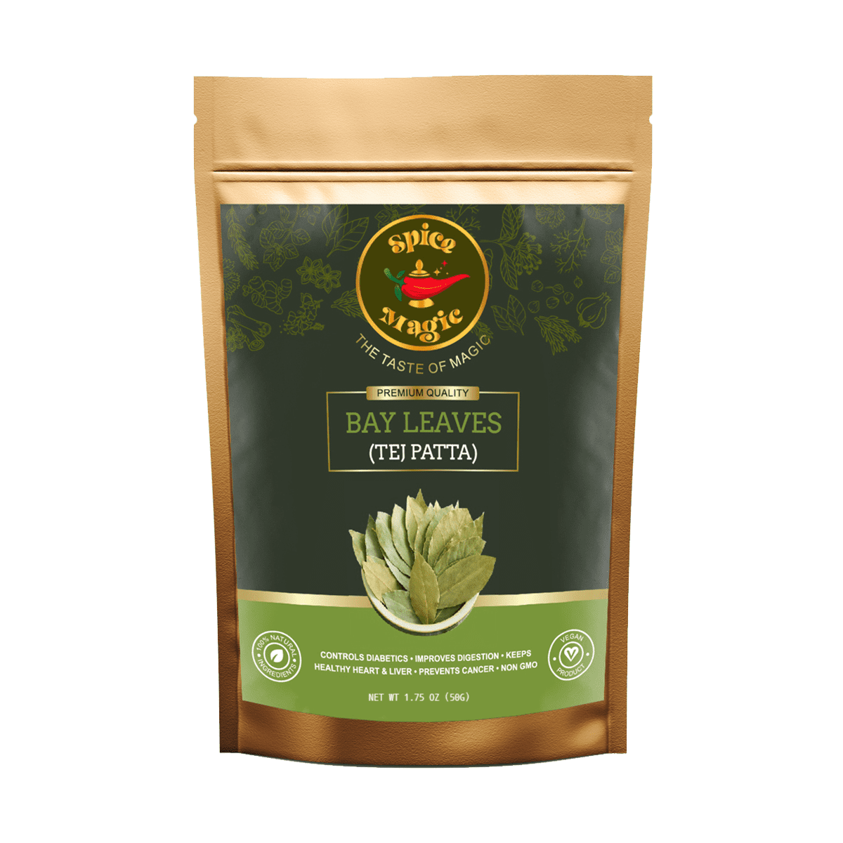 Spice Magic Bay Leaves | Tej Patta | Spice Whole 1.75 (100g) 100% Natural