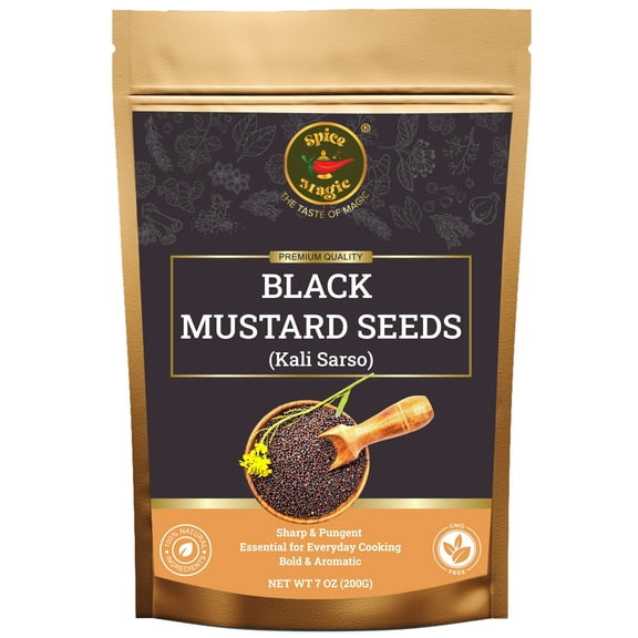 Spice Magic Black Mustard Seeds | 7oz (200g) 100% Pure & Natural