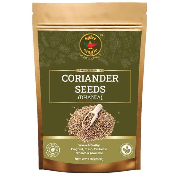 Spice Magic Coriander Seeds | Indian Whole Spice | 7oz (200g) 100% Natural