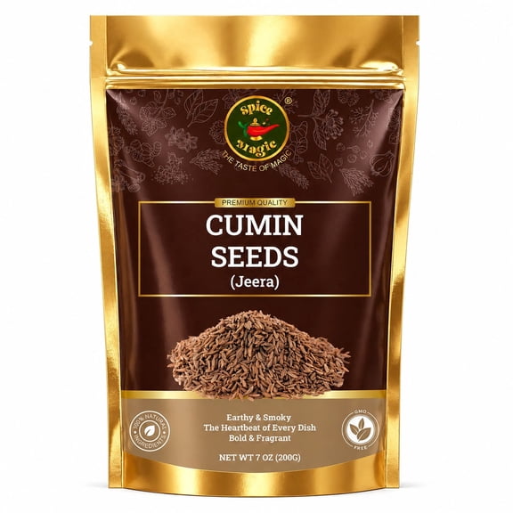 Spice Magic Cumin Seeds I 7 Oz (200 g) I Jeera Whole Cumin Seeds I 100% Fresh & Aromatic I Ideal for Cooking and Seasoning
