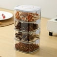thumbnail image 1 of Spice Organizer Kitchen Storage Box | Sealed Clear ABS Jar for Condiments, Pepper, Seasoning | Stackable, Detachable, Space-Saving Design | White, Multiple Sizes, 1 of 6