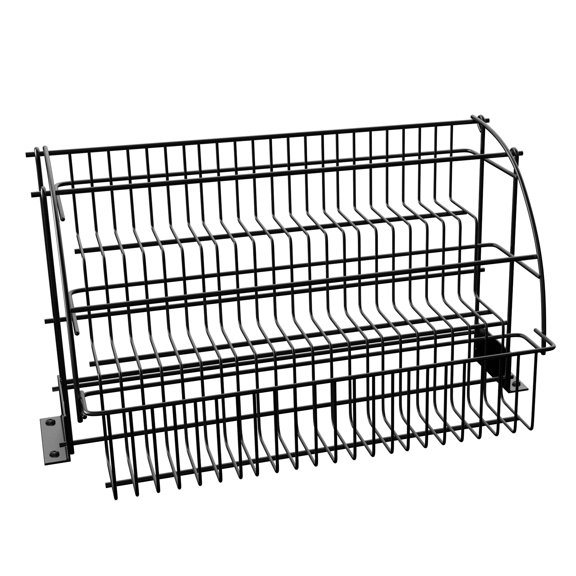 Spice Organizer Rack, Durable Pull-Down Spice Storage for Kitchen Cabinets, Space-Saving Spice Holder with Stepped Design