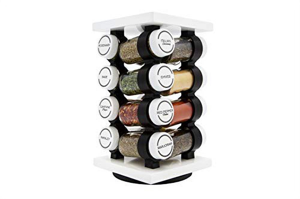 Spice Rack 16 Jar Rotating Countertop Spice Rack With Spices Included