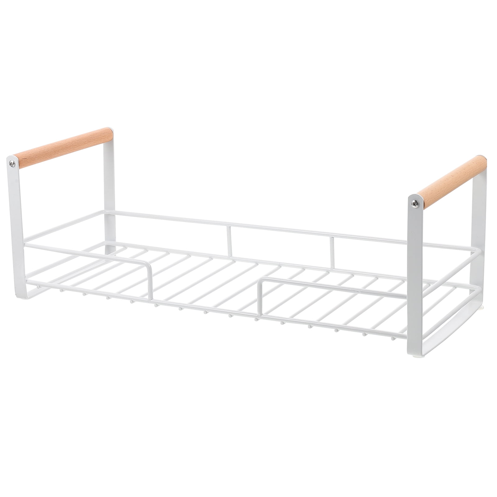 MEIBUTYUP White Beech Wood Spice Rack with Stable Base, Kitchen ...