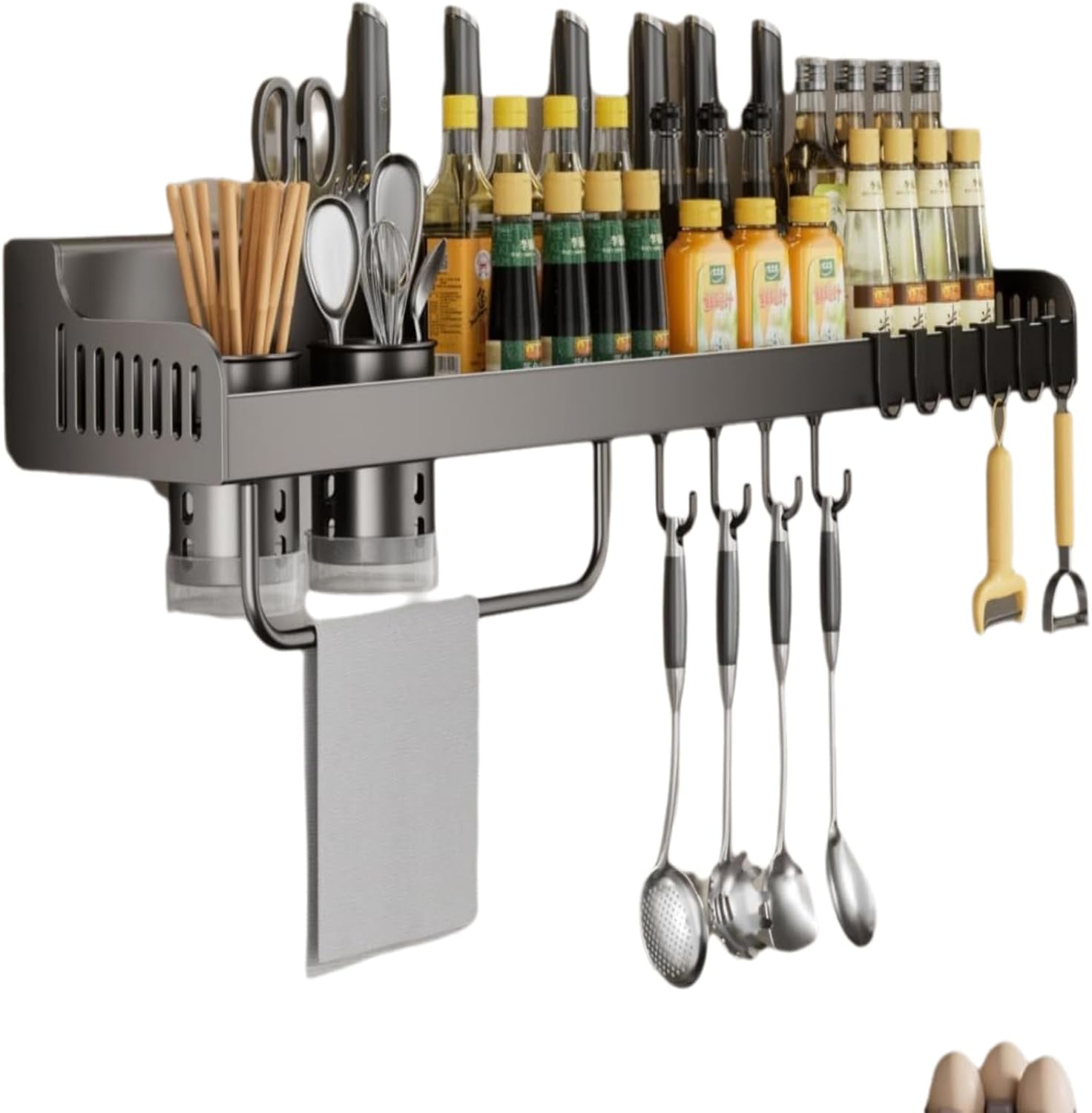 Spice Rack Kitchen Utensil Rack Wall Mounted Spice Rack Spice Rack with ...