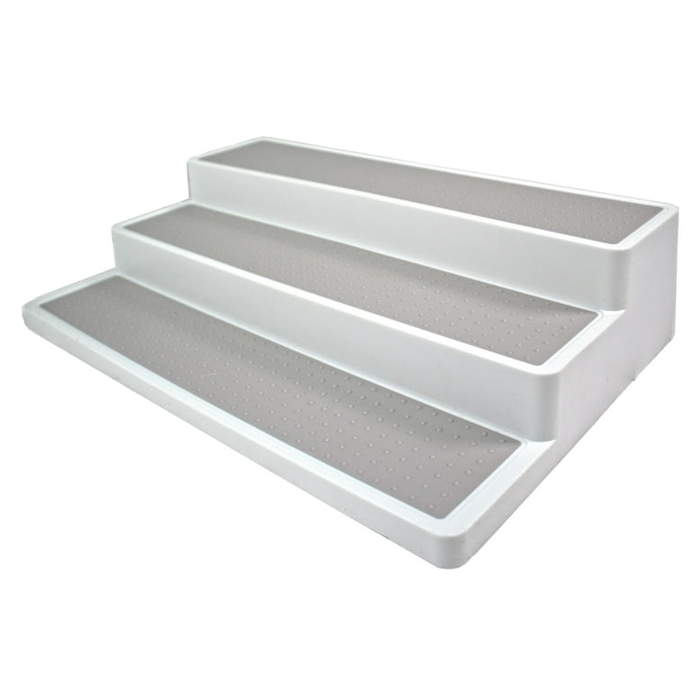 Step shelf cabinet discount organizer