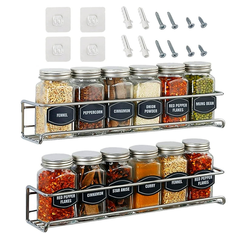 Spice Rack Wall Mount, Space Saving Wall Spice Rack Organizer