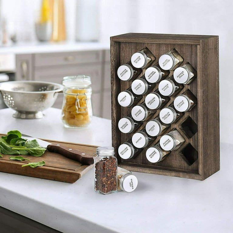 Free standing spice rack with jars hotsell