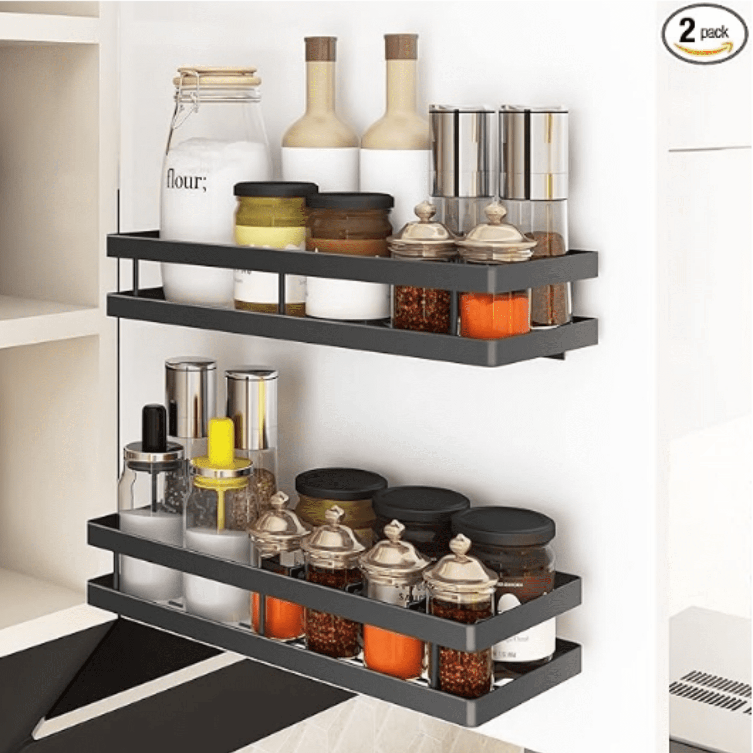 Spice Rack Organizer Wall Mount, 10