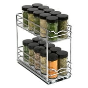 Spice Rack Organizer for Cabinet - Pull Out Double Tier Spice Rack 4-3/8W x 10-3/8D