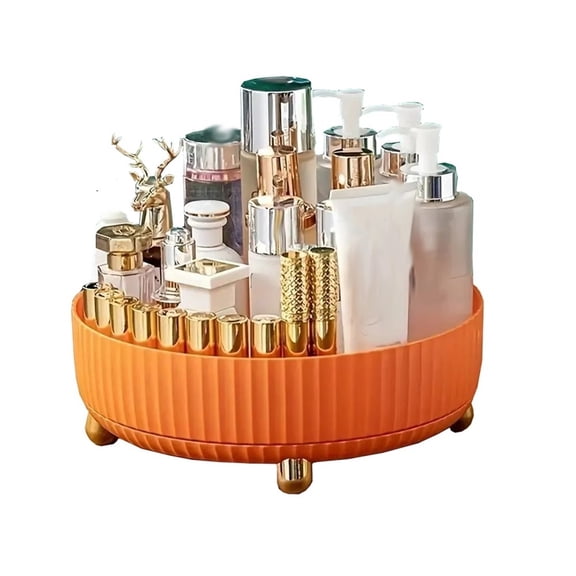 Spice Rack Storage Cabinet Organizer Rotating Spice Rack Storage Container Kitchen 360 Degree Desktop Fruit Plate Turntable Rolling Tray