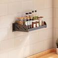thumbnail image 1 of Spice Rack Wall Mount 12Inch Hanging Spice Rack for Wall with Towel Bar Black Spice Organizer for Kitchen Bathroom, 1 of 8