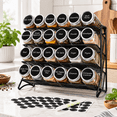 Spice Rack List Spice Rack With Jars 24 Labels And Organizer - Walmart.com