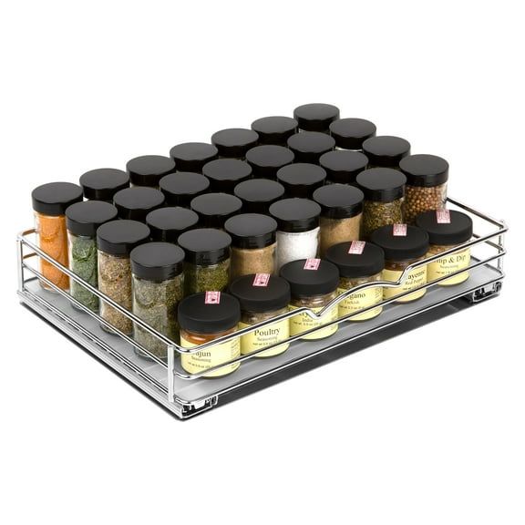 Spice Rack for Cabinet - Pull Out Spice Rack 14-3/8"Wx 10-3/8"D x 2-1/8 H