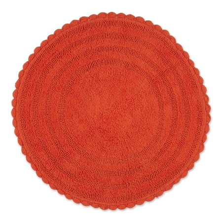 Spice Round Cotton Crochet Bath Mat