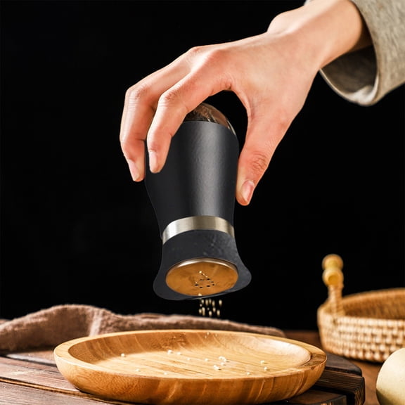 Spice Shaker Set - Refillable Glass Bottles, Stainless Steel Lids, Countertop Organization Rack, for Kitchen Camping Rv