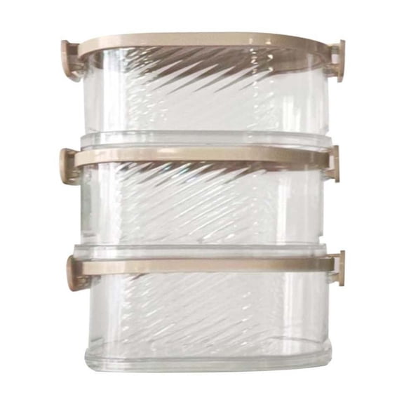 Spice Storage Box, 3-Tier White, Kitchen Seasoning Organizer with Food Grade Seal, Transparent Lid, Stackable Design for Countertop Pantry (1 Pc)