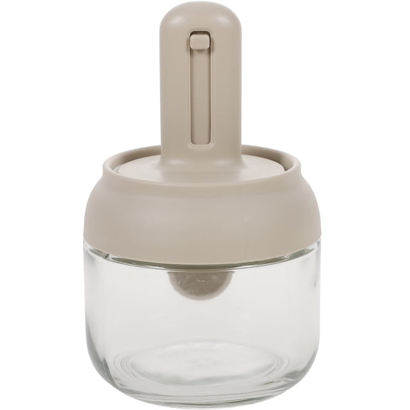 HEALEEP White Glass Kitchen Spice Dispenser, 1 Pack, 3.34 x 3.34 x 5.31 Inches, Herb and Seasoning Container