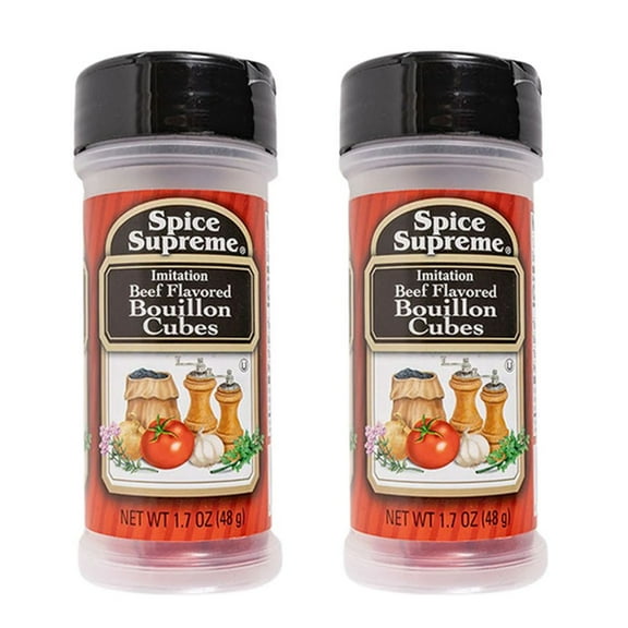 Spice Supreme Beef Flavored Buillon Cubes 1.7 Oz (Pack of 2)