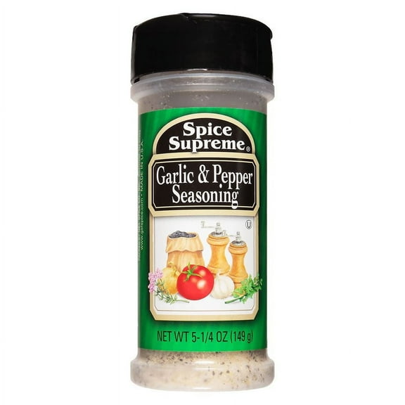 Spice Supreme Garlic and Pepper Seasoning 5.25 oz Pack of 2