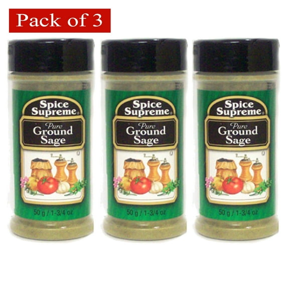 Spice Supreme - Pure Ground Sage (50g) 380314 - Pack of 3