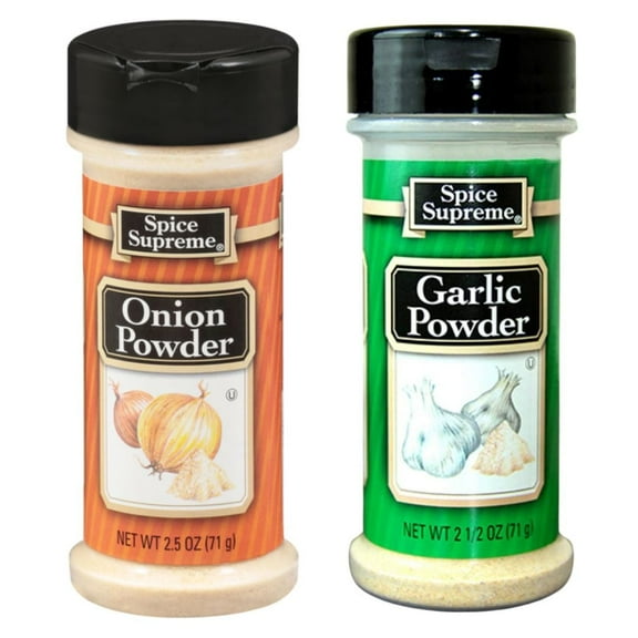 Spice Supreme Seasoning 2.5 oz Variety Pack of 2 (Garlic Powder, Onion Powder)