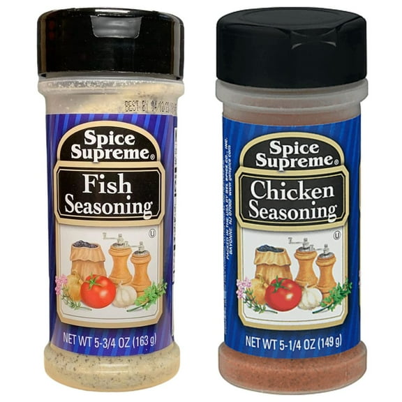 Spice Supreme Seasoning Variety Pack of 2 (Chicken 5.25 oz, Fish 5.75 oz)