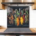 Spice，Tempered Glass Backsplash for Kitchen，Frameless, Stove Backsplash ...