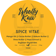 Spice Vitae Shaving Soap, Tallow + Vegan, Spiced.Tallow or Vegan:Vegan