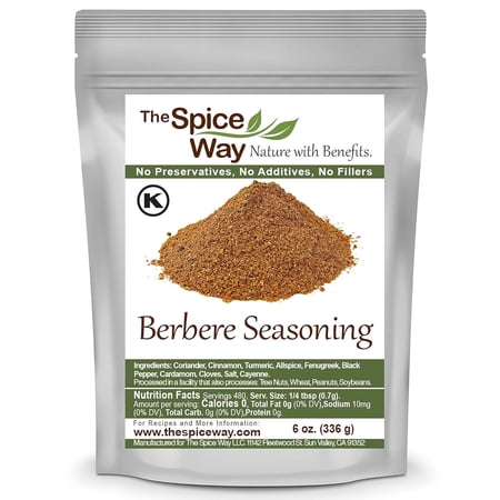 The Spice Way Ethiopian Berbere Seasoning - Mildly Hot Ethiopian Traditional Spice Blend - 6 oz