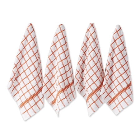 Spice Windowpane Terry Dishtowel 4 Piece