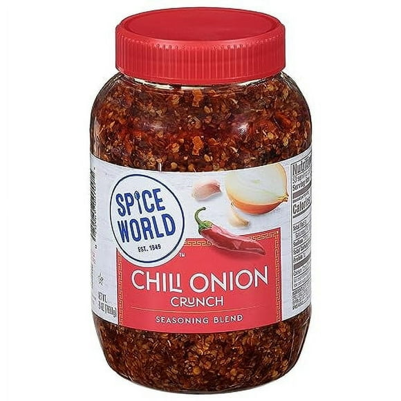 Spice World Chili Onion Crunch Seasoning Blend  Ready-to-Use Seasonings for Cooking - 28oz Chili Crunch Blend Adds Savory Flavor and Heat to Stir-Fries, Chili, Stews, Asian Dishes, and More (C