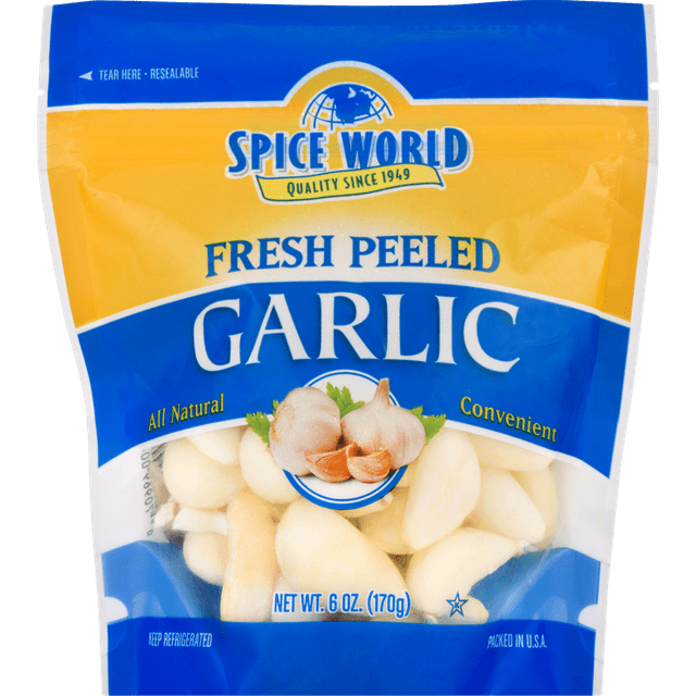 Spice World Fresh Peeled Garlic, 6 oz