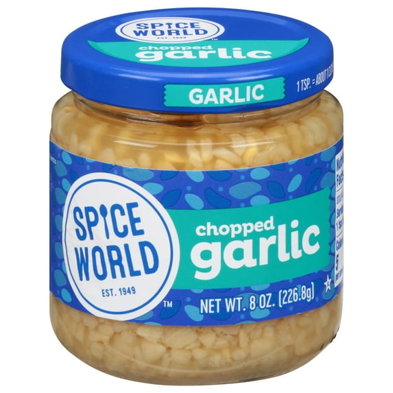 Spice World Chopped Garlic, 8oz Jar