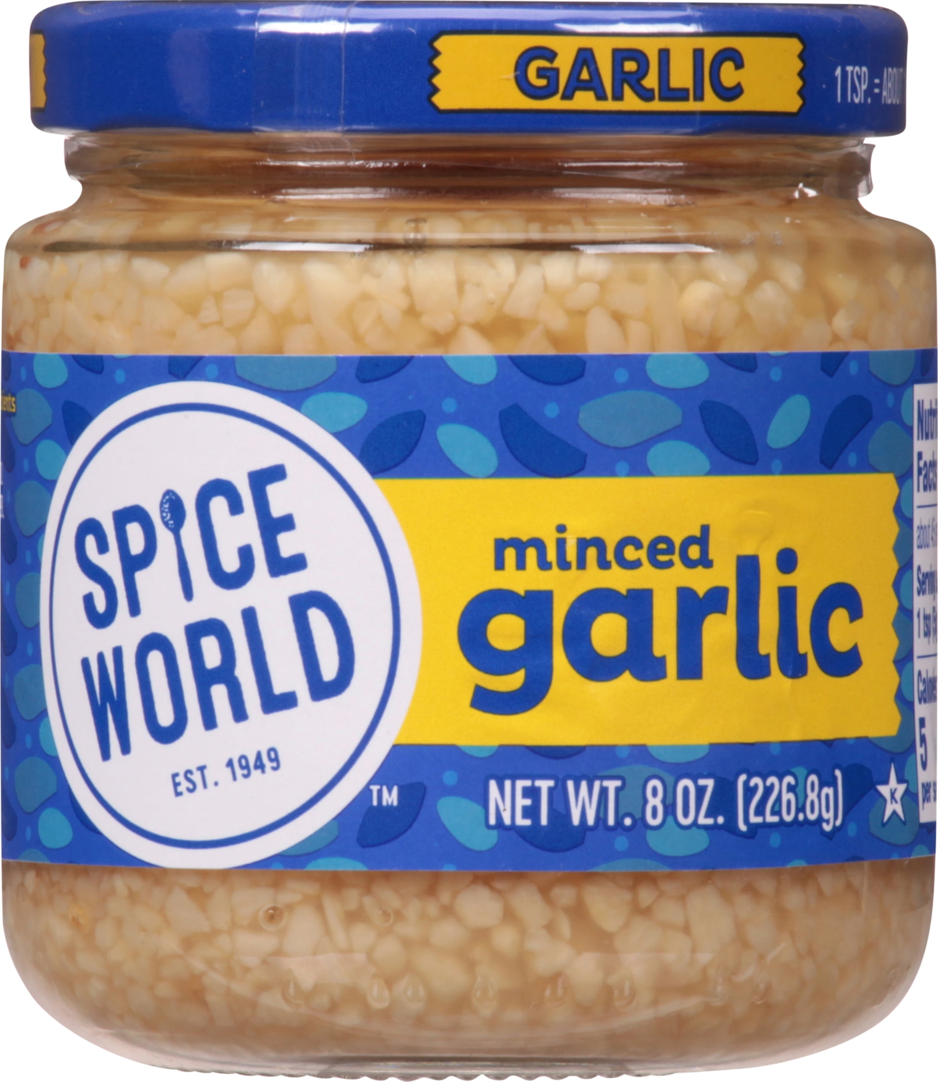 Ready to Use Fresh Minced Garlic Pre Chopped Salt Free Gluten Free 8 oz Glass Jar Walmart