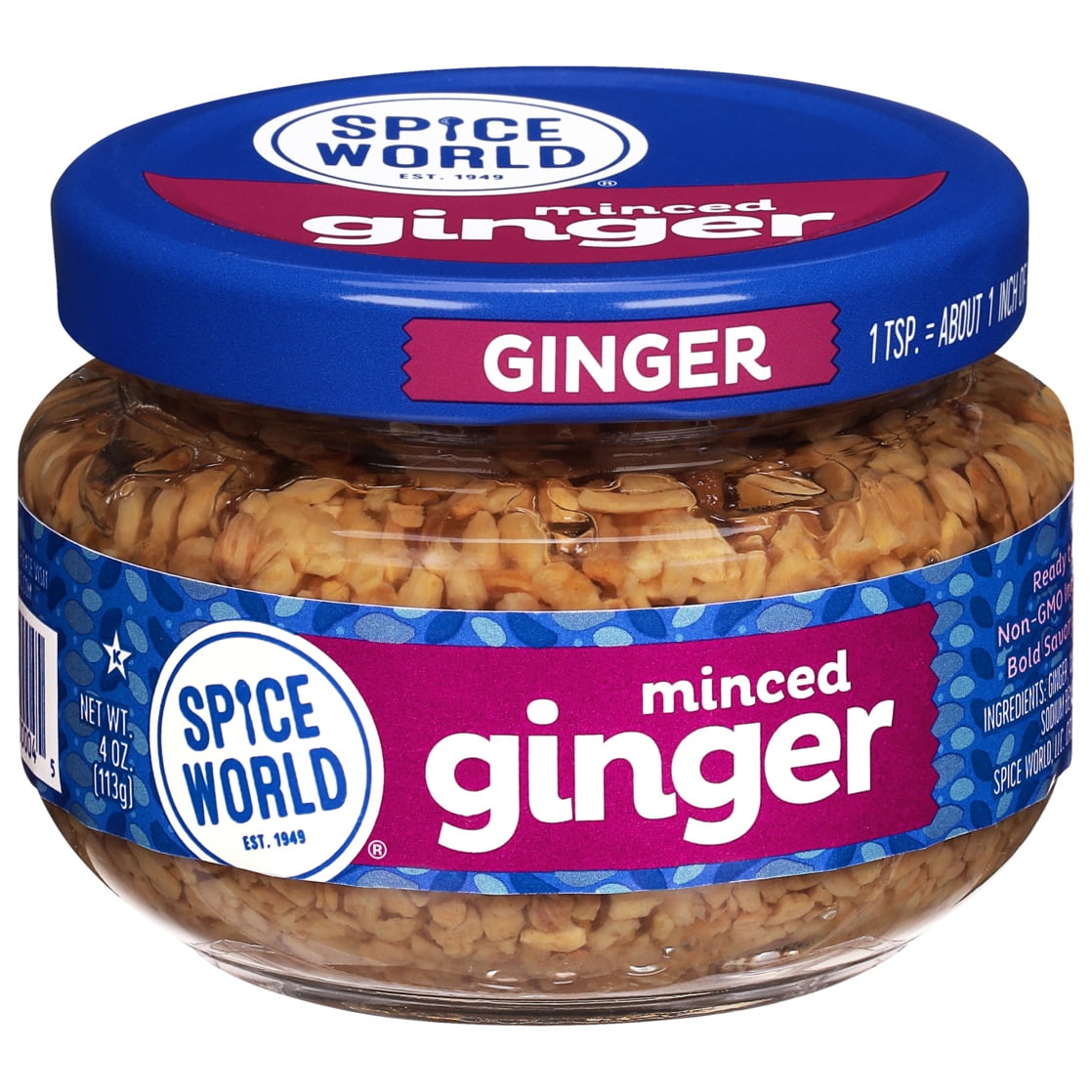 Spice World Minced Ginger 4 oz