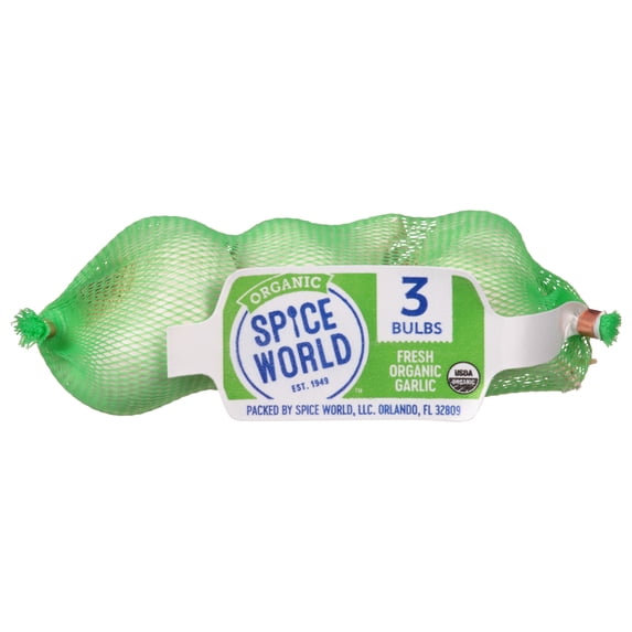 Organic Garlic Whole Fresh, 3 Count