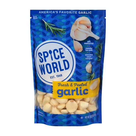 Spice World Peeled Garlic, 1 lb.