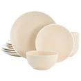 thumbnail image 1 of Spice by Tia Mowry Creamy Tahini 12 Piece Stoneware Dinnerware Set in Matte Orange, 1 of 8